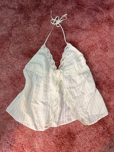 Zara size cream halter - cream, top
