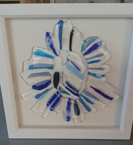 Fused glass wall art