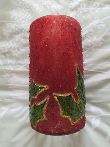 Xmas hurricane candle - hurricane, holder