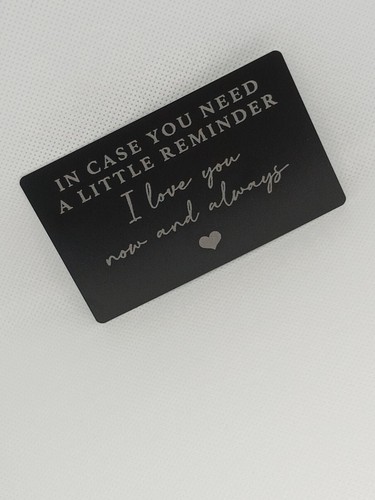Metal wallet card - metal, keepsake