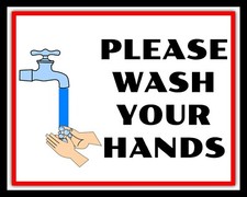 WASH YOUR HANDS LOO TOILET