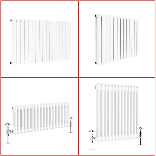 White traditional radiator - white,