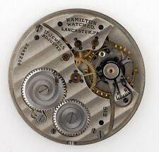 HAMILTON WATCH CO LANCASTER PA CAL 912 USA POCKET WATCH MOVEMENT SPARES Q73