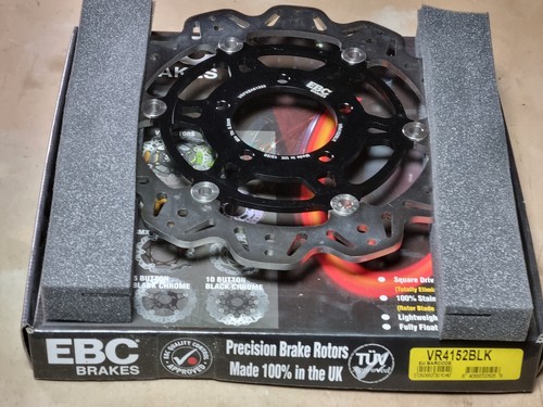 Ebc front black brake disc - black,