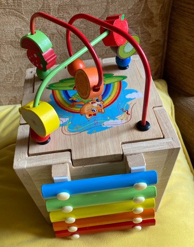 Wooden activity cube - , with