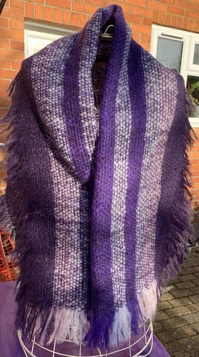 Hand woven mohair shawl - woven,