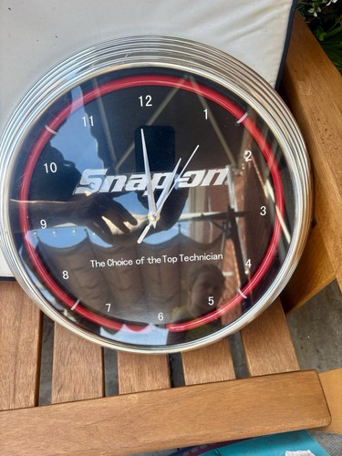 Snap neon wall clock - clock, rare