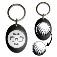 Geek Chic Golf Ball Marker Key Ring (43mm x 33mm)