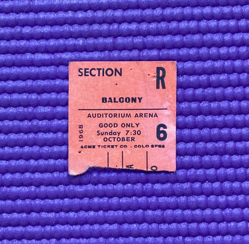 Cream 1968 concert - concert, ticket