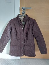 Barbour Women's Quilted Jacket Size 12 Colour Brown Used Good Condition