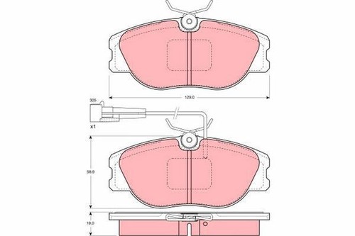 Brake pad set - brake, fiat