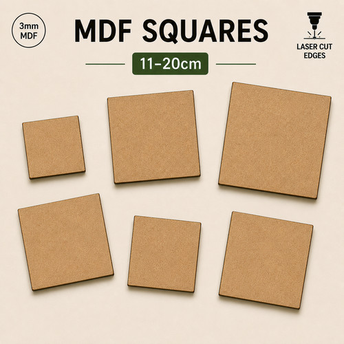 Mdf square wooden shape craft - square,
