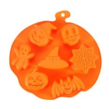 Halloween Silicone Mould Pumpkin Ghost Bat Skull Cake Icing Chocolate Soap Craft