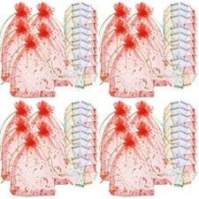  400 pcs Drawstring Organza Bags Gift Bags Wedding Favors Bags Candy Wrapping