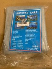 6m x 4m heavy duty PE tarpaulin Silver Grey 150g/m²