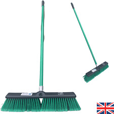 INDUSTRIAL HEAVY DUTY YARD BROOM BUILDERS YARD FARMERS STABLE BROOM METAL HANDLE