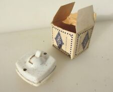 Vintage Plastic & Ceramic Light Switch Old Toggle White Retro