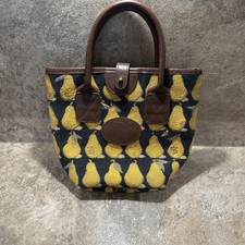 Vintage Liz Cox Pear Print Mini Tote  Bag