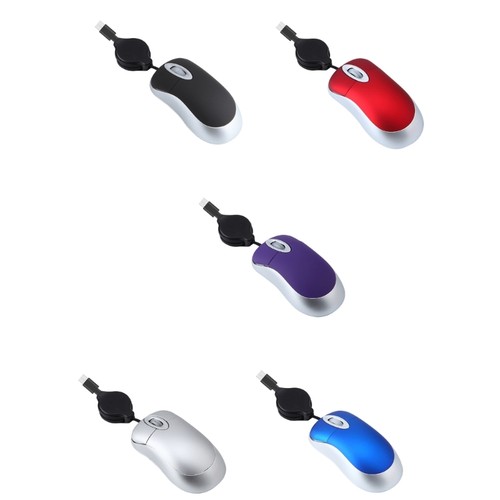 Usb corded mouse retractable - mouse,