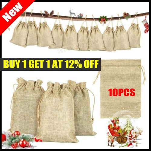 10pcs small burlap - small,
