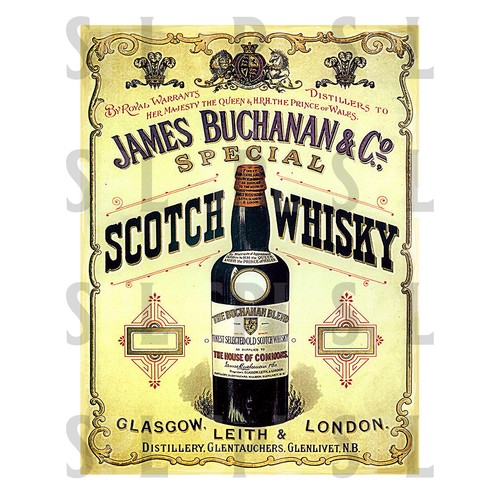 Scotch whiskey retro metal - whiskey,