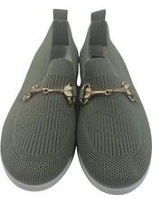 Azarey Slip On Trainers Knitted Upper Metal Detail UK3 T2350 KET9