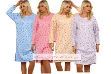 Ladies Fleece Nightie Floral