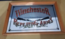 Vintage Winchester Repeating Arms Advertising Pub Mirror Man Cave Bar Etc. 