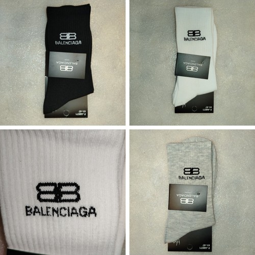 Balenciaga white logo socks - balenciaga,