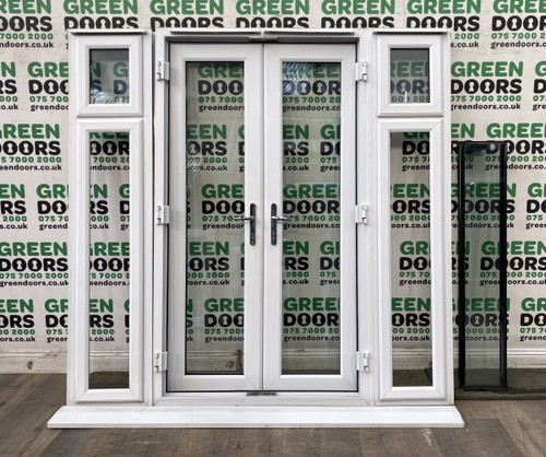 White upvc french doors - french,