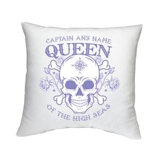 Personalised Pirate Captain Queen Any Name Cushion Home Gift - 40 x 40cm