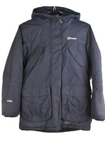 BERGHAUS Blue Padded Jacket size 11-12 Girls Full ZIp Hooded Warm Winter Aq2