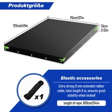 4 ft x 3 ft Black Strong Fully