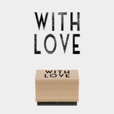 East of India Rubber Stamp  With Love Card Making Craft Scrapbooking Stamping 