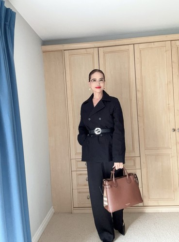 Marks spencer black trench - spencer,