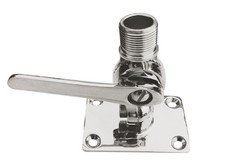 Boat Radio VHF Antenna Base (Stainless Steel Double Swivel Ratchet Mount)