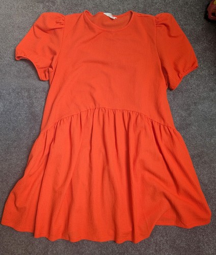 Bright orange womens dress - orange,