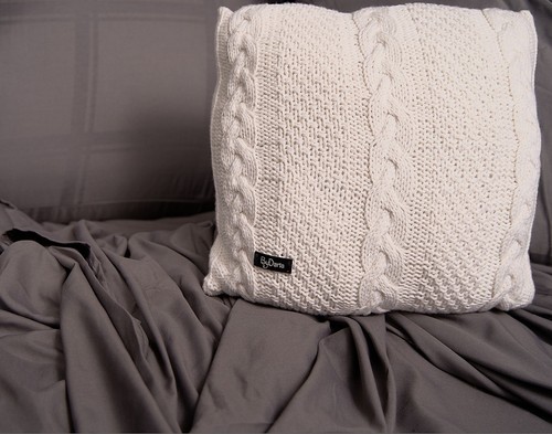 White hand knit - white, cable