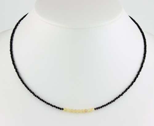 Black spinel necklace - spinel,