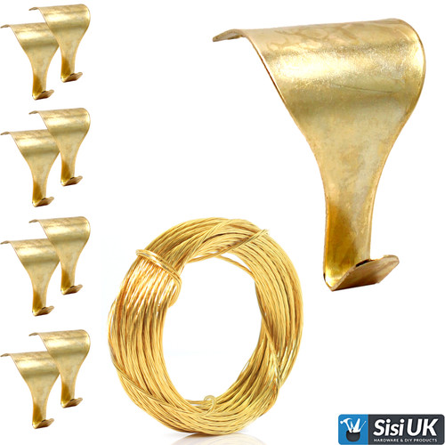 Brass picture rail hanging - picture,