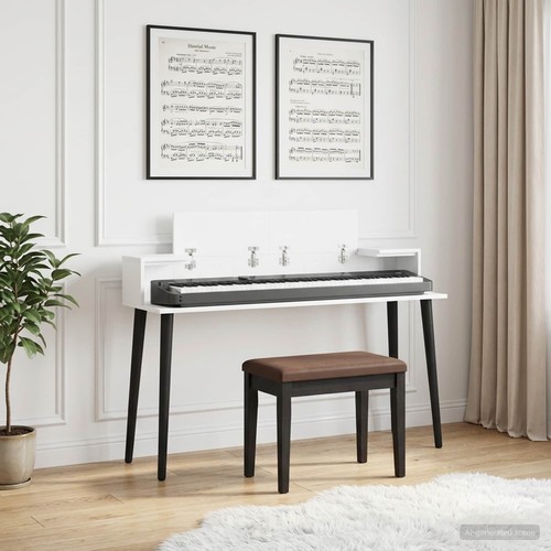 Studio desk white 110 x - desk,