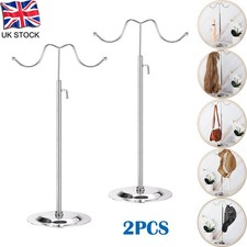2 Pack New Adjustable Handbag Bag Display Stand Hat Scarf Necklace Hanger 2Hook