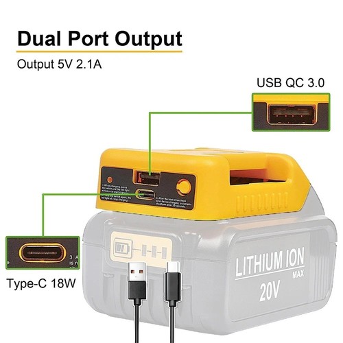 Usb charger adapter for dewalt - charger,