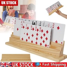 2PC Playing Card Deck Holder-80° Tilt Hands Free Cards Stand Rack-3 Rows Of Slot