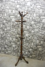 Mid Century Vintage Wooden Standing Coat Rack Hall Tree Floor stand Caot Rack