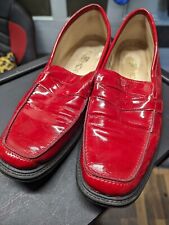 Rohde Womens Red Leather Slip On Flat UK 5.5 Made In England Quality Shoes 