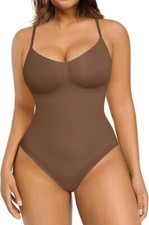 FeelinGirl Seamless Full Body Butt Lifter Bodysuit Tummy Control Shapewear Brown