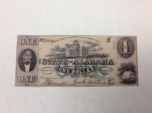 1863 state alabama - alabama, $1
