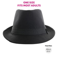 QUALITY BLACK TRILBY HAT