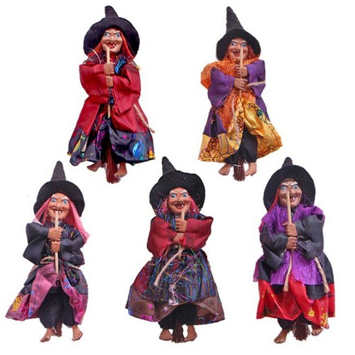 Hanging flying witch broom - flying, on